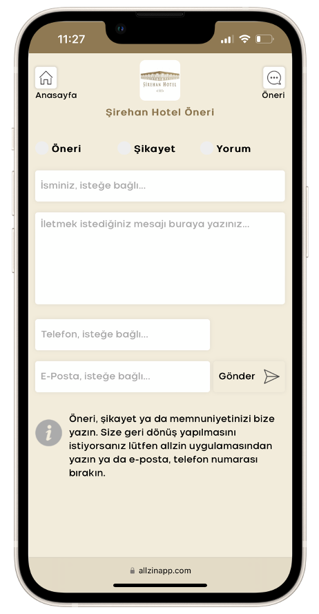 qr kod müşteri şikayet sistemi