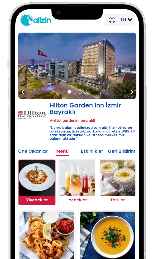 Hilton Garden Inn Izmir Bayrakli QR Menu
