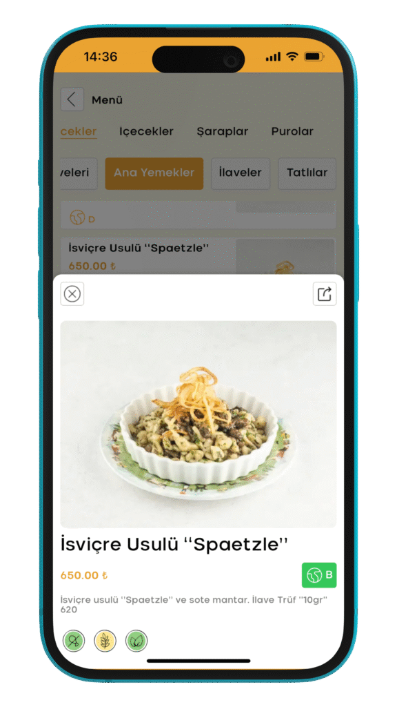 QR Menü Örnekleri: Restoran
