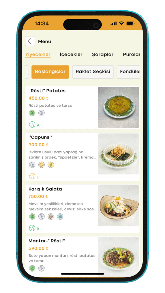 QR Menü Örnekleri: Restoran